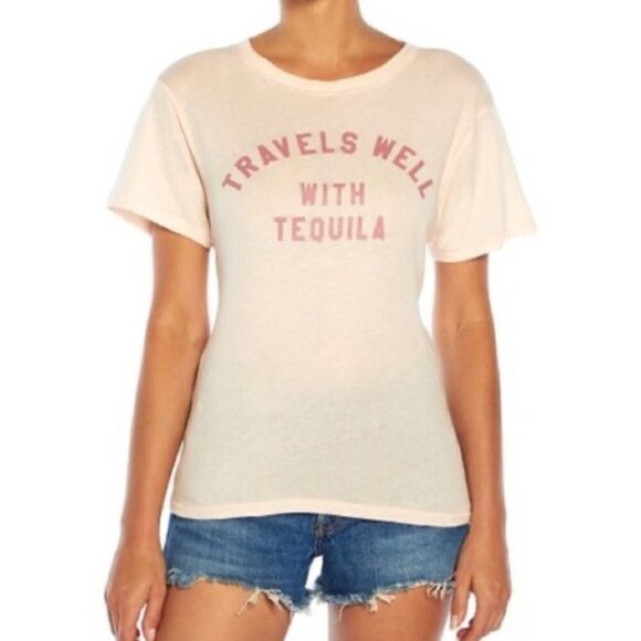 Wildfox Con Tequila Baby Graphic Print Jersey Tee New Small - Picture 6 of 12